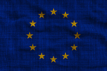 National flag of Europe. Background  with flag of Europe.