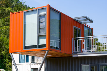 Outdoor container style homestay cabin
