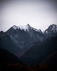 mountains in the snow