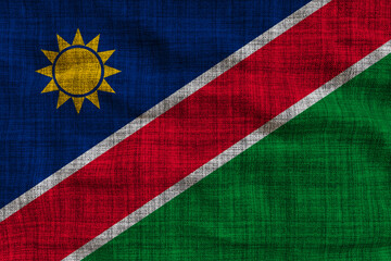 National flag of Namibia. Background  with flag of Namibia.