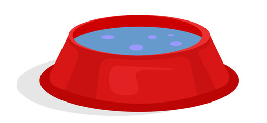 Pet food in bowl. Vector illustration