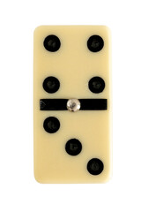 domino numéros quatre et trois sur fond transparent