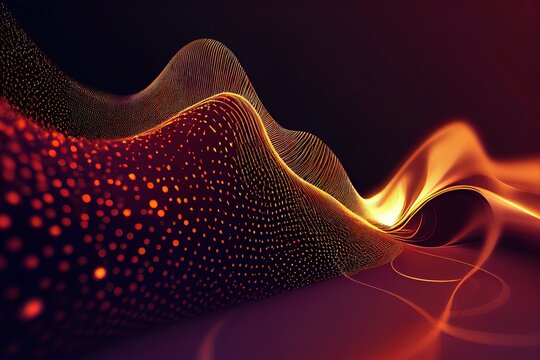 Wave lines trails flowing dynamic in diverse colors isolated on black background. AI technology, science, digital and communication concept. 3d rendering