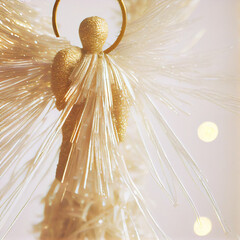 Obraz premium straw angel christmas decoration