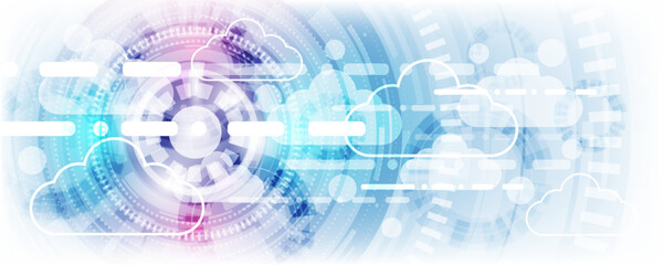 abstract background of technology and storage network