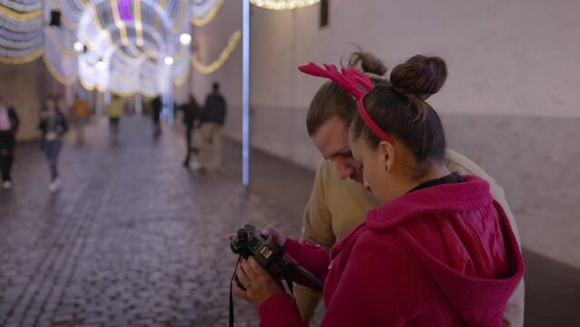 Revisando fotos