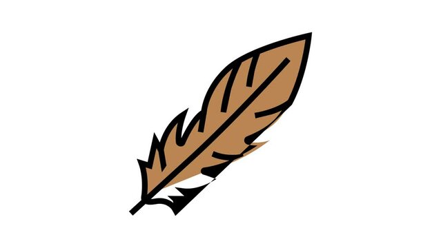 goose feather soft fluffy color icon animation