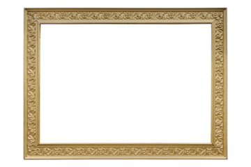 Baroque picture frame set in gilt, cut-out.