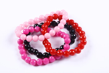 Beaded bracelets in different colors