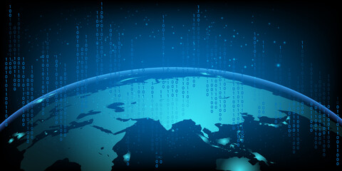 world map connection futuristic modern website background or cover page vector for technology and finance concept and education future company © KengVit14