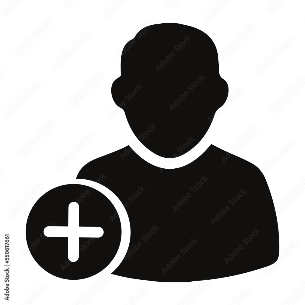Poster vector add user icon
