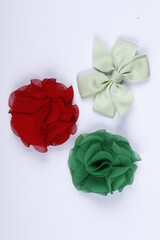 Girl's hair clips in three designs and colors