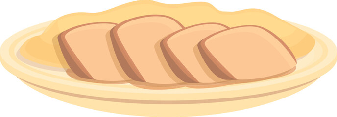Cutted meat icon cartoon vector. Chinese food. China fish