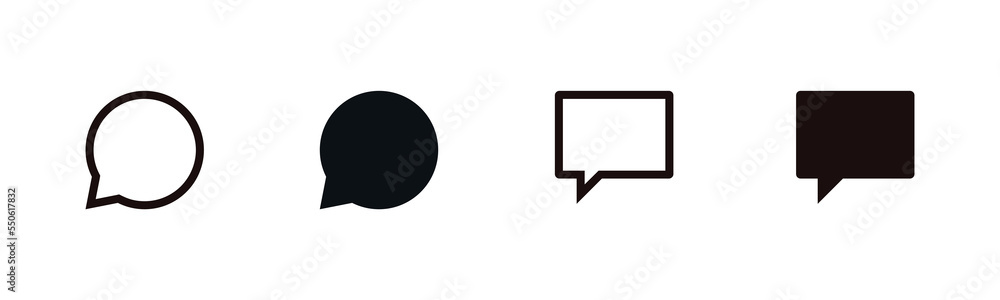 Poster Simple bubble chat comment icon vector for social media messages and discussion