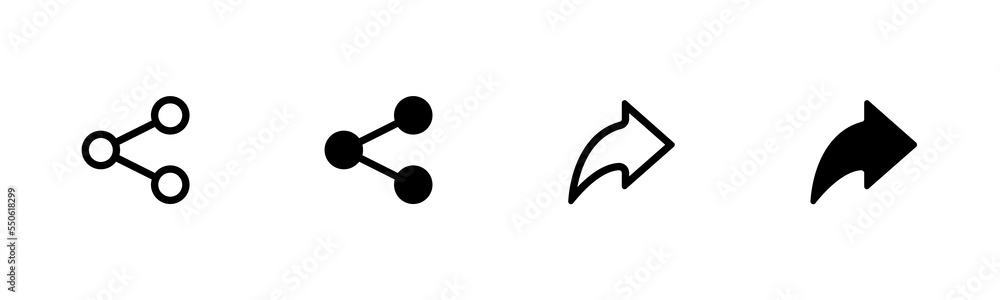 Poster share flat icon collection send to publish global connection symbol link vector simple flat design