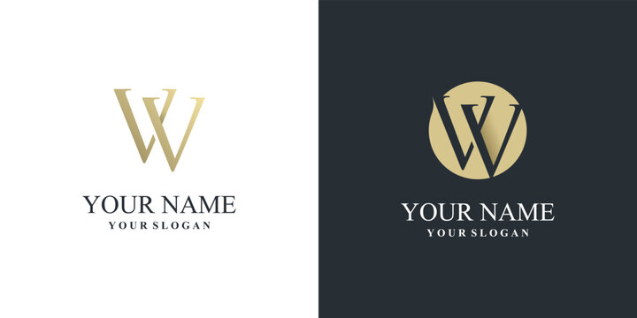 Initial vv with creative design for design icon logo business