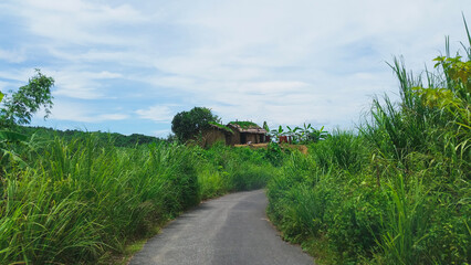 Empty mountain road or street display with nature around.Road to the great mountain at Sajek, khagrachari district, Bangladesh