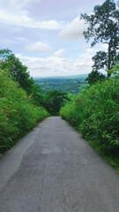 Empty mountain road or street display with nature around.Road to the great mountain at Sajek, khagrachari district, Bangladesh