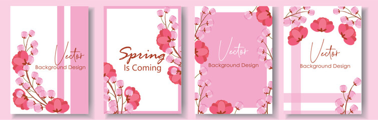 Spring background with flowers