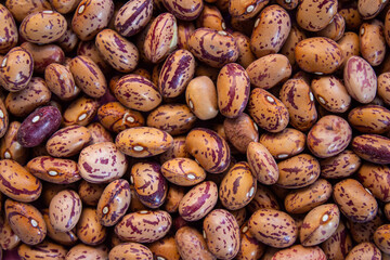 Kidney beans background. Top view of dried kidney beans. 