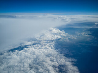 aerial view of cloudy horizon