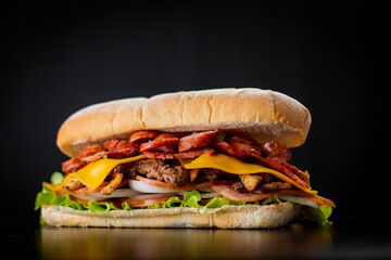 Fresh submarine sandwiches ham cheese