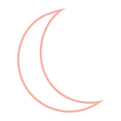 Cute pink line crescent, decorative element