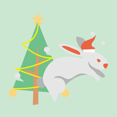 christmas rabbit