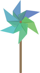 Arrow fan icon cartoon vector. Pin wheel. Vane paper