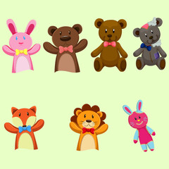 Plakat set of teddy bears