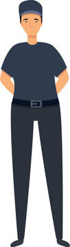 recommend clip art: Guard character icon cartoon vector. Security man. Job uniform