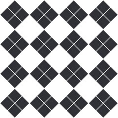 Seamless geometric pattern, black and white checkered pattern, 3d illustration can be used in decorative design fashion clothes Bedding