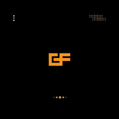 Letter GF logo icon simple and professional