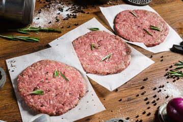 Ground Beef Patties for Grilling and Roasting set