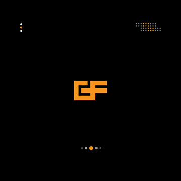 Letter GF logo icon simple and professional