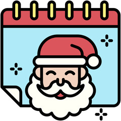 Calendar icon, Christmas related vector illustration