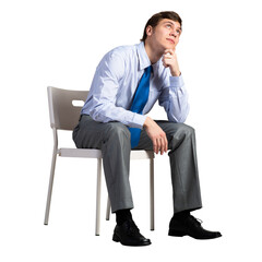 businessman on a chair