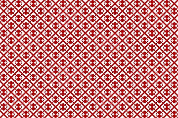 Geometric pattern seamless red square 3D illustration Can be used in decorative designs, fashion, bedding, curtains, tablecloths, gift wrapping paper.