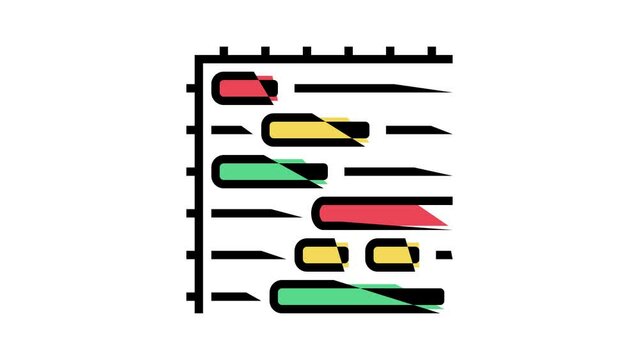 gantt chart color icon animation