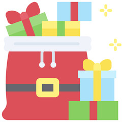 Pile of gift boxs icon, Christmas related vector illustration