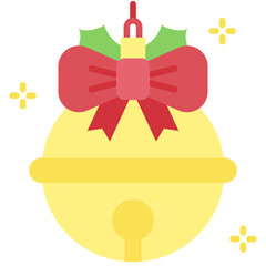 Xmas bell icon, Christmas related vector illustration