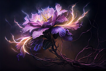 Flowers producing electricity