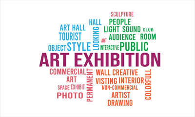 Art Exhibition Word Art Typography design