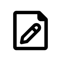 Edit File icon - vector illustration . Edit, File, Document, Editing, Pencil, Write, Compose, page, Paper, sheet, line, outline, icons .