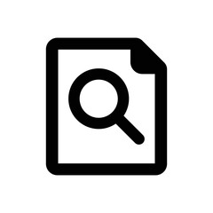Search File icon - vector illustration . search, file, document, find, explore, magnifier, data, zoom, page, sheet, paper, line, outline, icons .