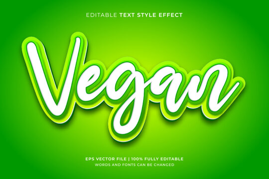 Green vegan editable text effect