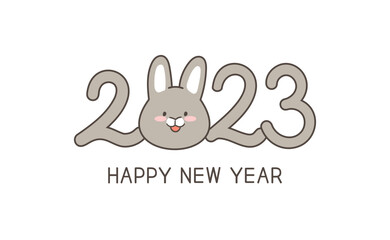2023년 토끼의 해 숫자 일러스트 © moore moore