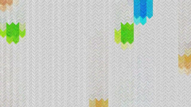 simple colorful pattern background, down arrow
