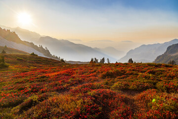 Fototapeta premium sunrise in the mountains