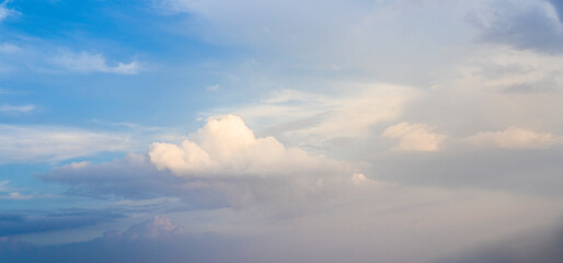 Fototapeta na wymiar aerial view of cloudy horizon